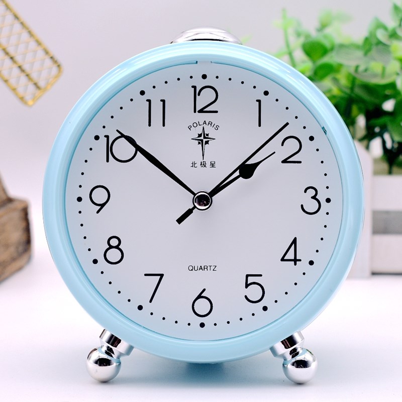 北极星学生用创意闹钟简约静音儿童男孩可爱闹表女孩小闹钟大铃声