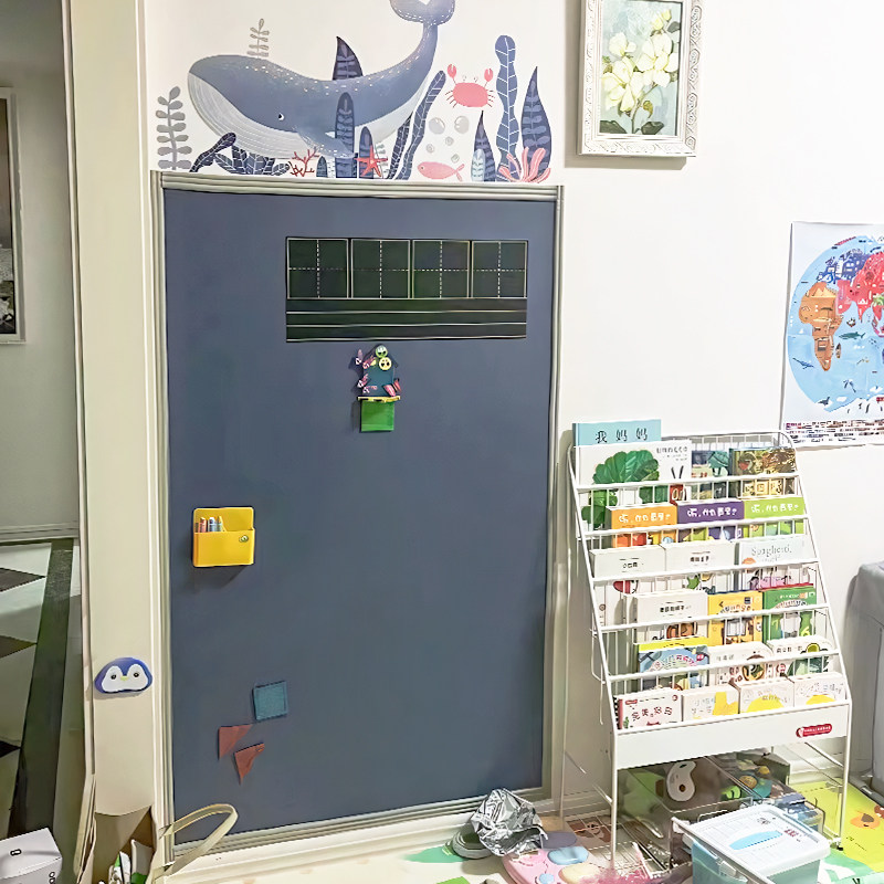 双层磁性黑板墙贴儿童家用磁力创意自粘白板写字板可以贴在墙上的
