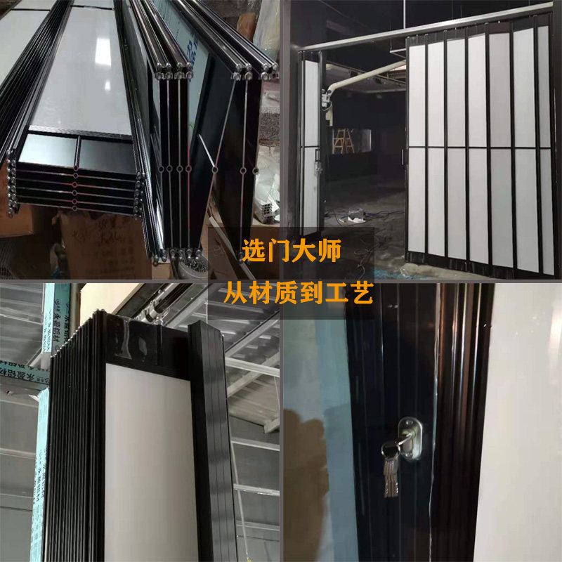 广州汽车美容门无尘工间改装铝合金贴膜房隔断门