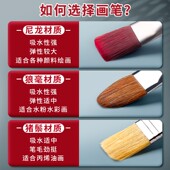 画笔绘画工具套装 水粉画笔油画笔丙烯国画水彩美术生专用笔刷扇形