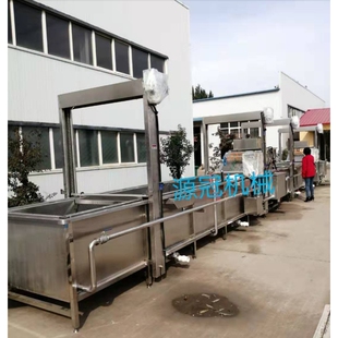 定制冻猪蹄解冻机冻凤爪常温水解冻设备全自动冻盘肉类化冻流水线