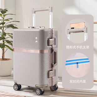 铝框行李箱大容量拉杆箱可坐硬壳旅行箱可上飞机登机箱登机箱皮箱