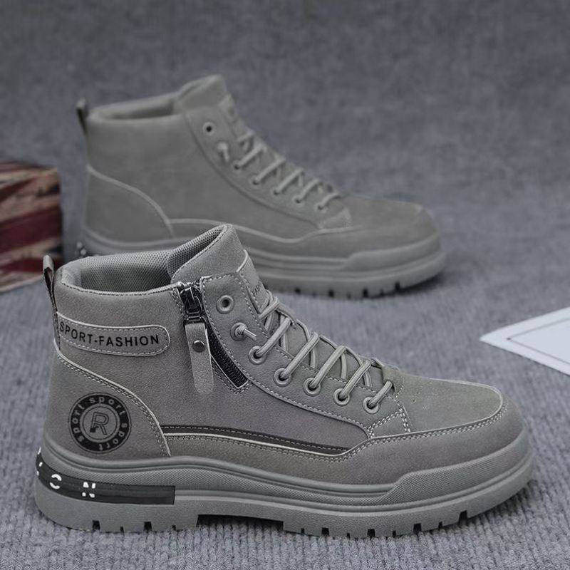 男鞋秋季工地干活防水防滑工作劳保鞋户外登山运动休闲工装马丁鞋