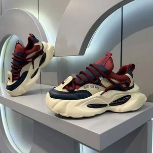 欧式男鞋秋冬款2025新款运动休闲鞋增高厚底潮鞋欧洲站阿甘老爹鞋