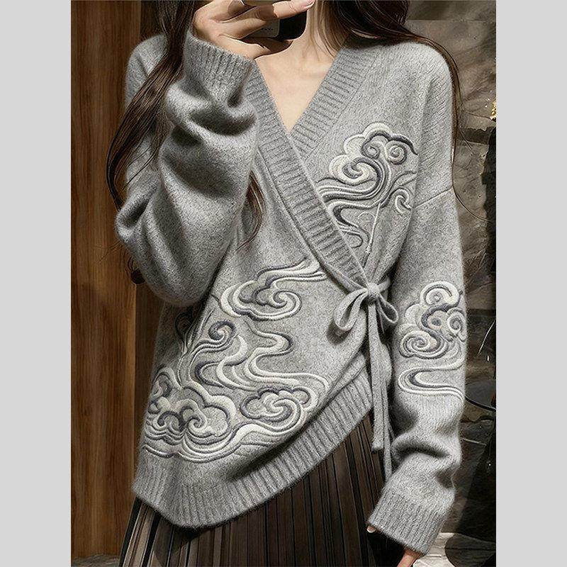 新中式国风毛衣女款2026新款慵懒高级感针织可外穿内搭上衣女秋冬,女装/女士精品,大码内搭,淘宝优惠券,粉丝福利购,淘宝优惠卷