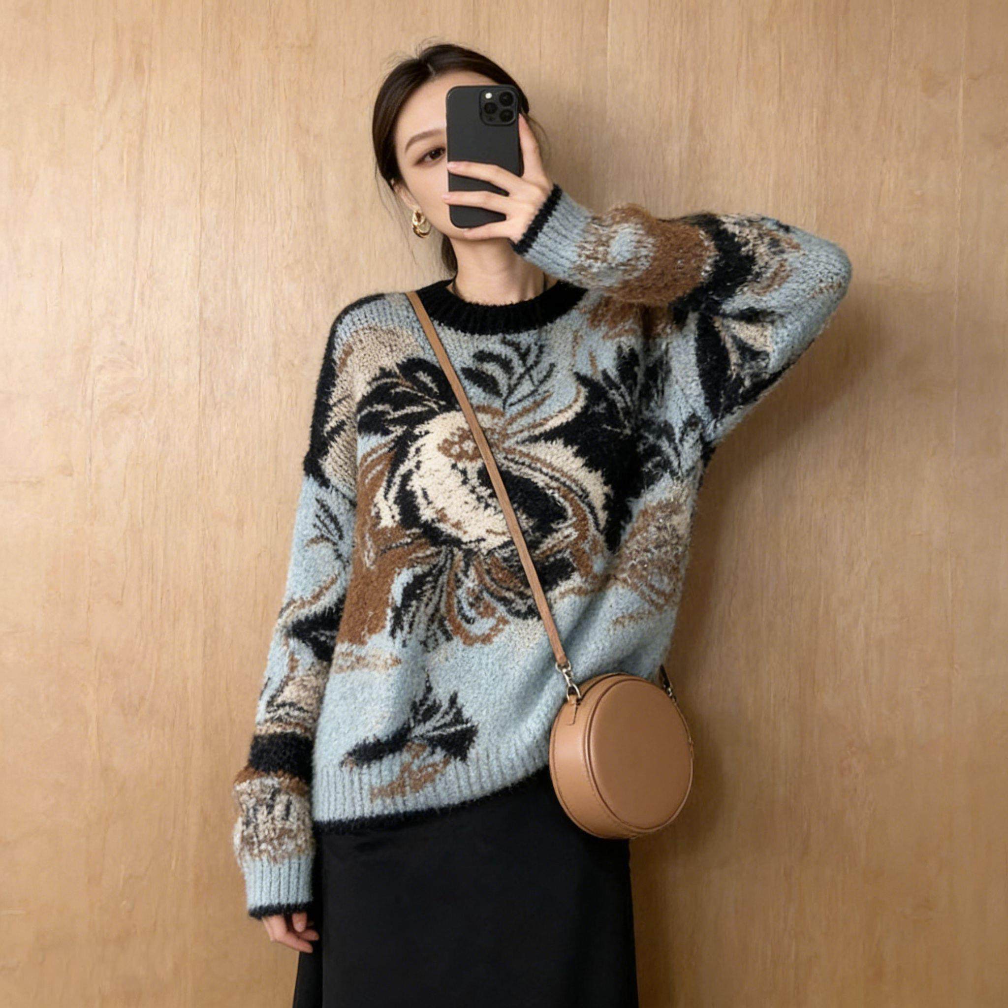 独特漂亮新款独特软糯毛衣女