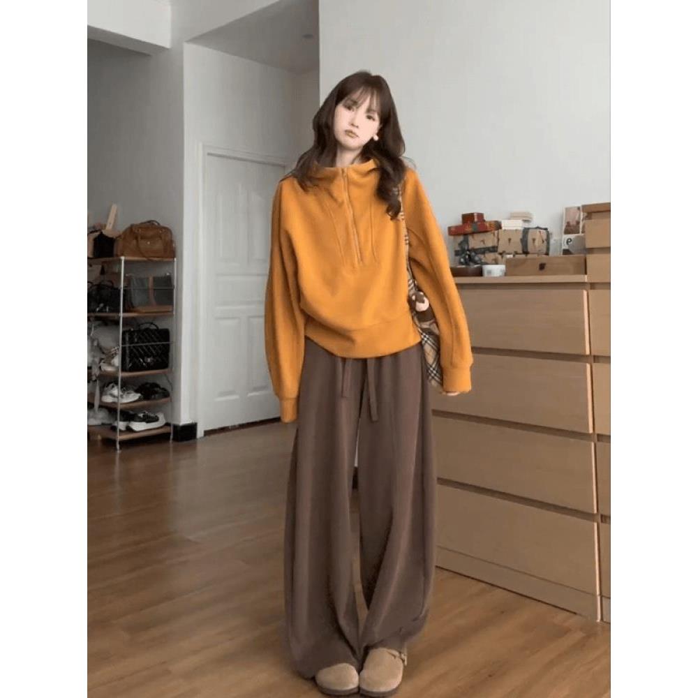 韩风chi卫衣阔腿裤套装女