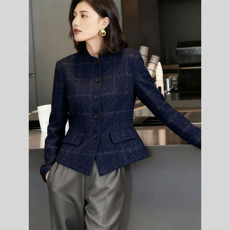 高级感独特超好看小香风毛呢外套