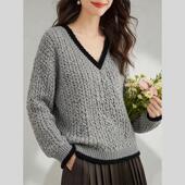 2026年春春新款 独特漂亮高级感chic日系温柔风宽松慵懒软糯毛衣女