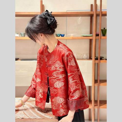 新中式国风好看的初冬复古上衣女