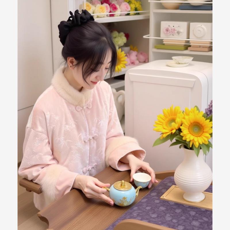 新中式女装超好看加厚棉服外套