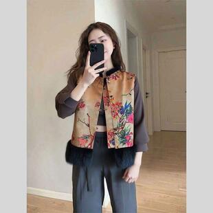 高级感小众新中式改良马甲女装外套春季新款复古宽松国风无袖上衣