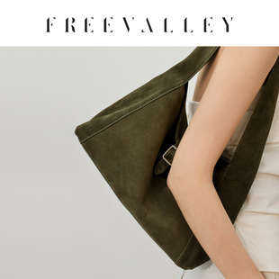 FREE VALLEY/自由谷「新品推荐！」复古磨砂牛皮手提单肩托特包