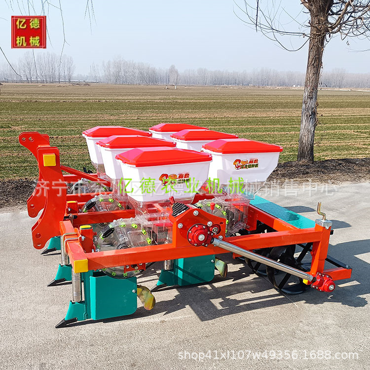 农用花生免耕精播机四轮车配套6行5行/4行覆土镇压花生施肥播种机
