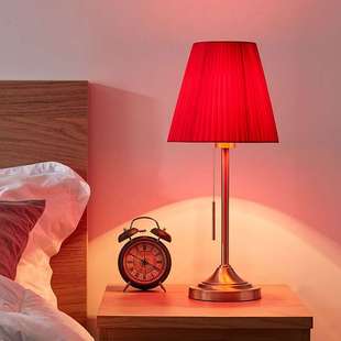 结婚红色台灯卧室婚房用的长明灯婚庆长命一对喜灯新娘陪嫁床头灯