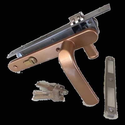 断桥铝门锁铝合金h门锁平开门锁双面执手锁8535锁具8520/8525/853