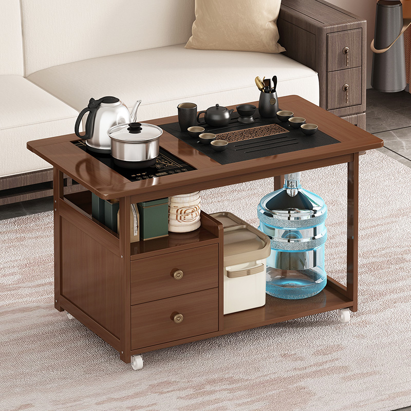 移动边几家用茶桌茶台客厅茶几y沙发边柜茶水柜中式烧水壶一体茶
