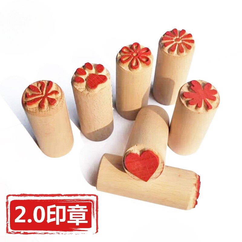 馒头印章过年花饽饽印子木质月饼糕点心凸印大小花馍馍红糍粑印花