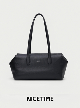 NICETIME【时光剪影】极简法棍包复古百搭女包通勤头层牛皮单肩包