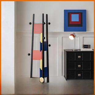 现代简约包豪斯实木多功能蒙德里安衣架中世纪风格挂衣架