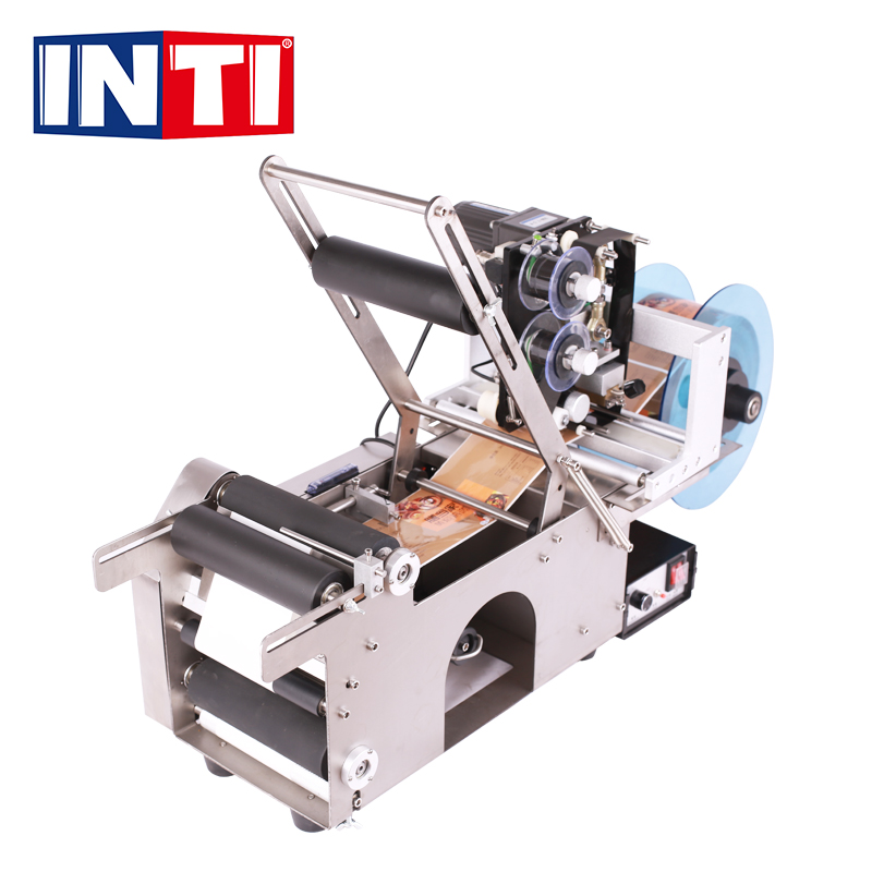 银泰MT-50D全自动圆瓶贴m标打码一体机 手动不干胶标签贴标签 生