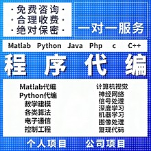 python代编程matlab算法代码定制深度学习 javaC#C++程序代写C