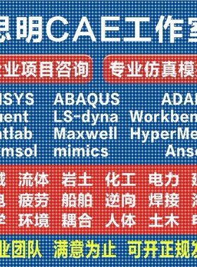 ANSYS有限元comsol仿真adams/comsol/lsdyna模拟fluent代做abaqus