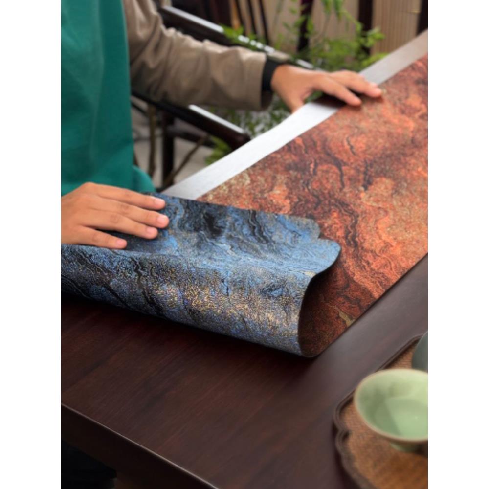 防水茶席中式禅意布艺茶盘垫双面织锦高端桌旗免洗桌布茶桌垫茶垫