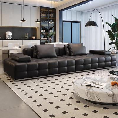 政府补贴真皮沙发劳 伦斯沙发意式极简客厅别墅大户型平层皮沙发