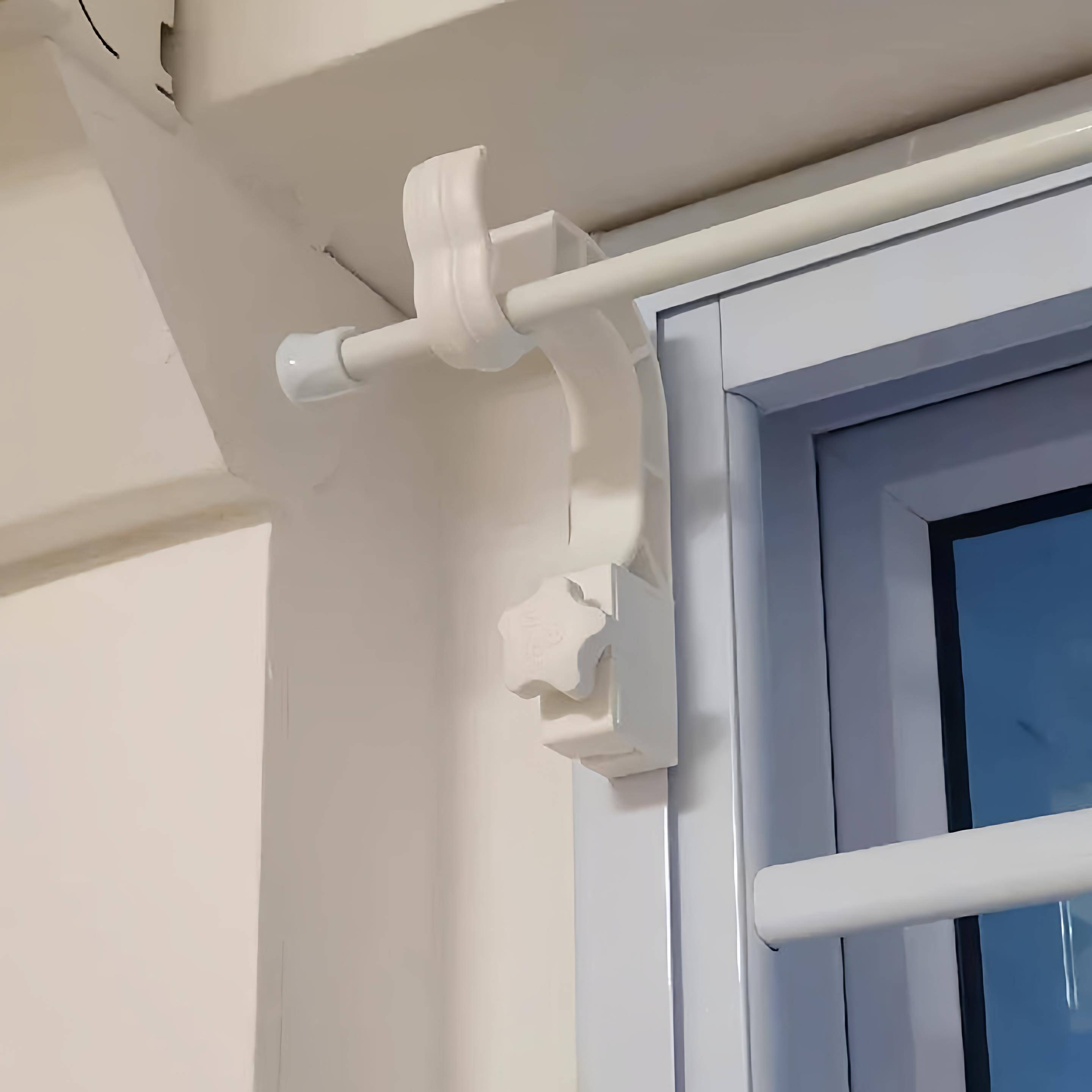 【租房好物】卡夹式窗帘支架免打孔罗马杆宿舍伸缩杆固定器窗框夹