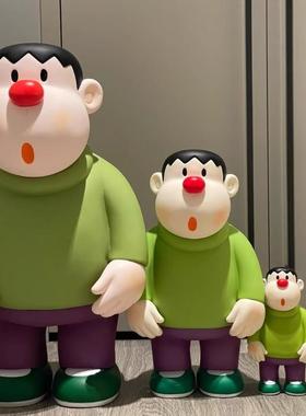 胖虎摆件六一儿童节礼物家居桌面创意装饰品呆萌可爱送男孩女孩