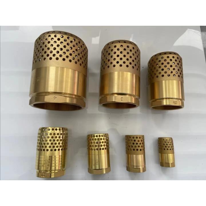 黄铜底阀水泵阀止回阀水单向阀止逆阀内螺纹抽水机花篮1 2寸DN50