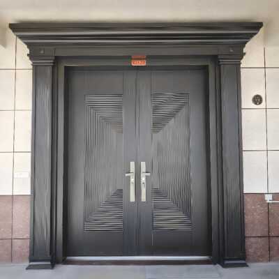进户门锌合金别墅大门农村自建房大门入户门玻璃门铸铝门仿铜门