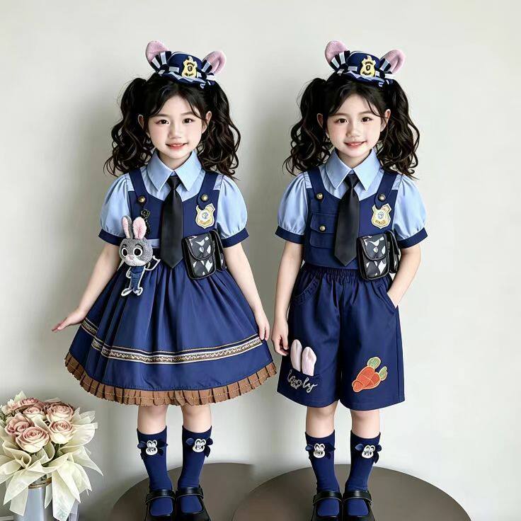 朱迪兔子警官连衣裙女童洛丽塔公主裙服装女疯狂动物城儿童衣服