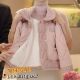 保暖外套 中大女童加绒夹棉时尚 韩版 女童小香风棉服2025秋冬新款
