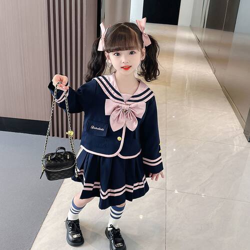 2024年春秋装女童库洛米JK套装裙女孩外套背带裙洛丽塔裙子二件套