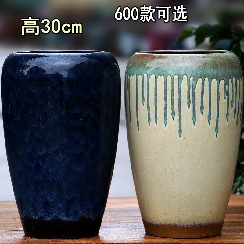 大号老桩多肉植物花盆陶瓷粗陶罐兰花盆景盆蕨类植物高筒陶盆简约
