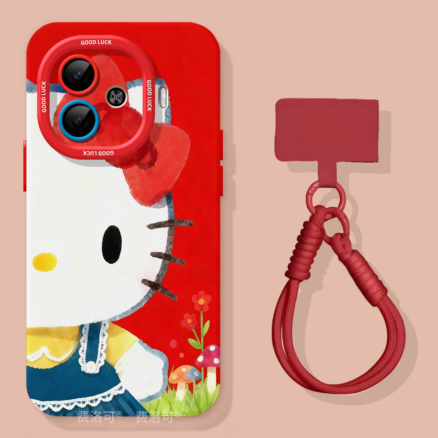 红色kt适用iqooz9turbo手机壳z9新款vivo硅胶iqoo全包turbo爱酷iq00iqz8女z7x外壳lqoovivoneo9保护套z9x马年