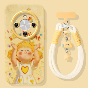 发光女孩适用华为畅享70x硅胶手机壳畅享70软壳60新款 70pro小众高级感Hi畅享80pro全包80防摔70s保护套