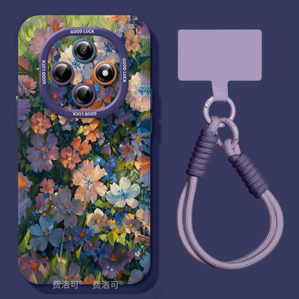 紫色碎花适用oppoa6pro手机壳2025新款A6B保护套A5软硅胶a97保护a95全包opop镜头a93小众高级感a92s女a91外壳