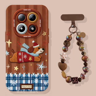 线条小狗适用红米turbo4pro手机壳note13新款note15pro全包12防摔turbo3软10外壳8的7redminote9小米高级好看