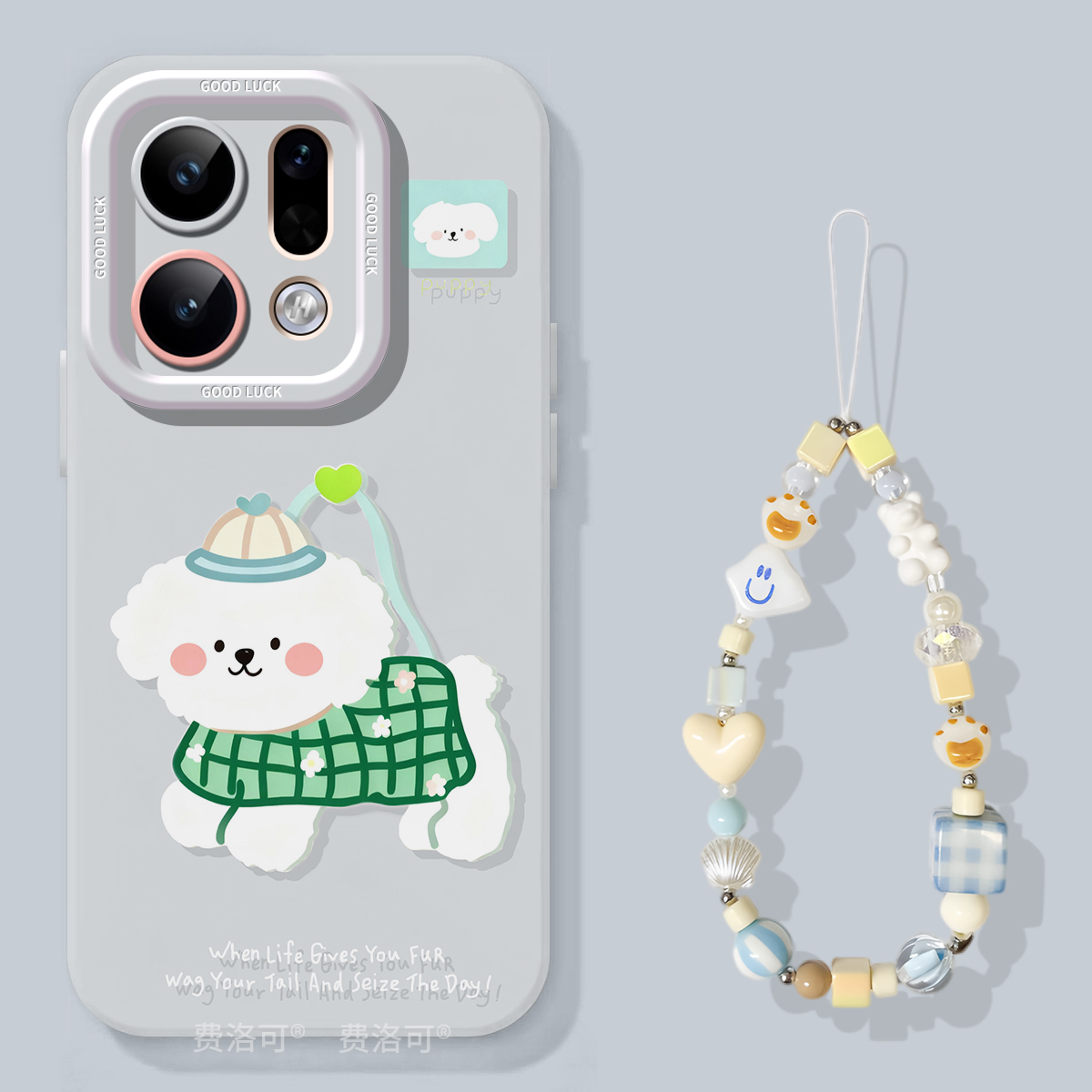 网兜小狗适用oppofindx9手机壳女findx9pro高级感findx8ultra全包8s男款x8por小众外壳x7挂绳0pp0软8pro新款