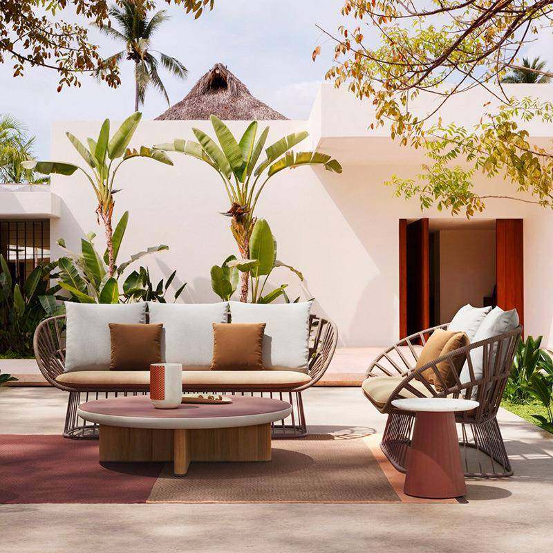 户外沙发铝合金酒店花园庭院藤椅露台单人设计师民宿绳编家具,住宅家具,户外沙发,淘宝优惠券,粉丝福利购,淘宝优惠卷