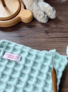 围巾毛线手工编织DIY材料包华夫格新款秋冬加厚保暖款送女生朋友