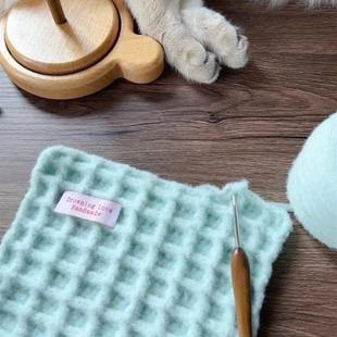 围巾毛线手工编织DIY材料包华夫格新款秋冬加厚保暖款送女生朋友