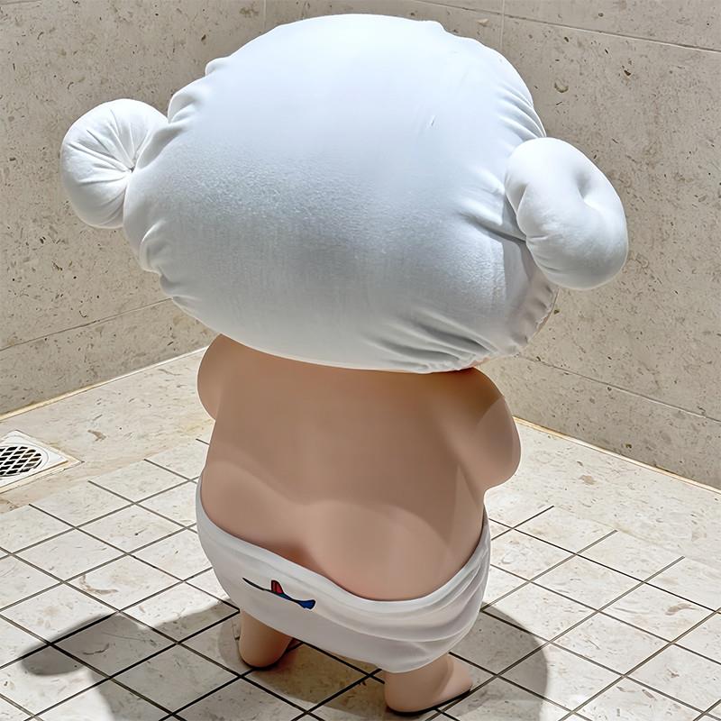 洗澡蜡笔小新摆件大号手办浴室客厅装饰品潮玩送男女朋友创意礼物