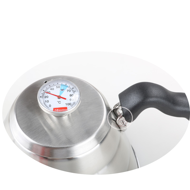 包邮带温度计手冲咖m啡壶长嘴烧水壶不锈钢家用细口滴漏式冲泡咖