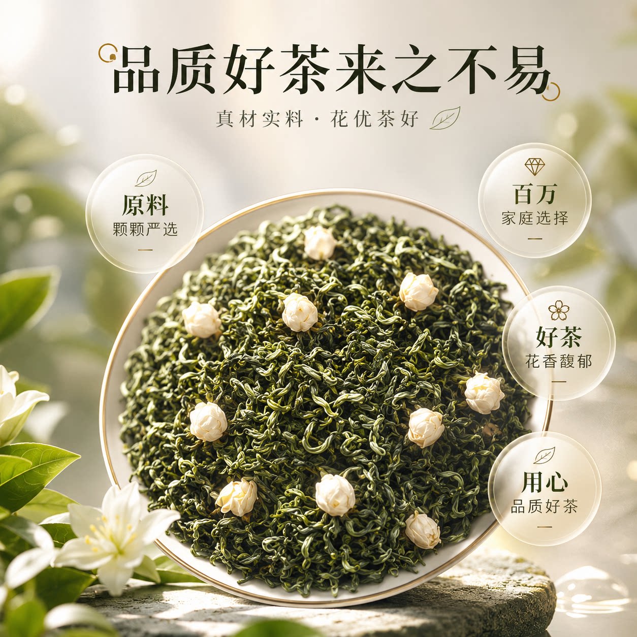 【特级5A茉莉飘雪】正宗茉莉花茶2026新茶浓香飘雪绿茶口粮茶b