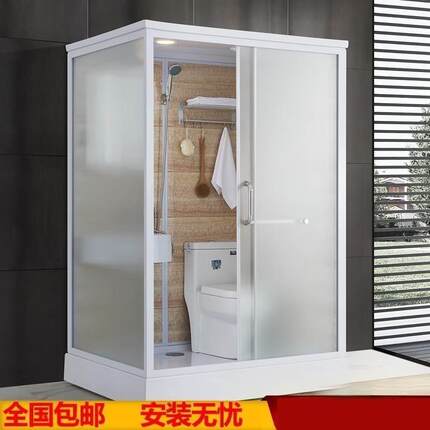 江苏整体淋浴房家用干湿分离一体式移门简易浴室干湿分离隔断集成