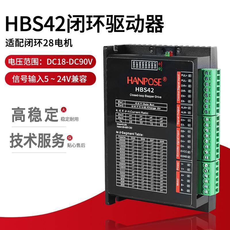 HBS42直流闭环步进电机驱动器两相四线闭环控制板16档细分伺服